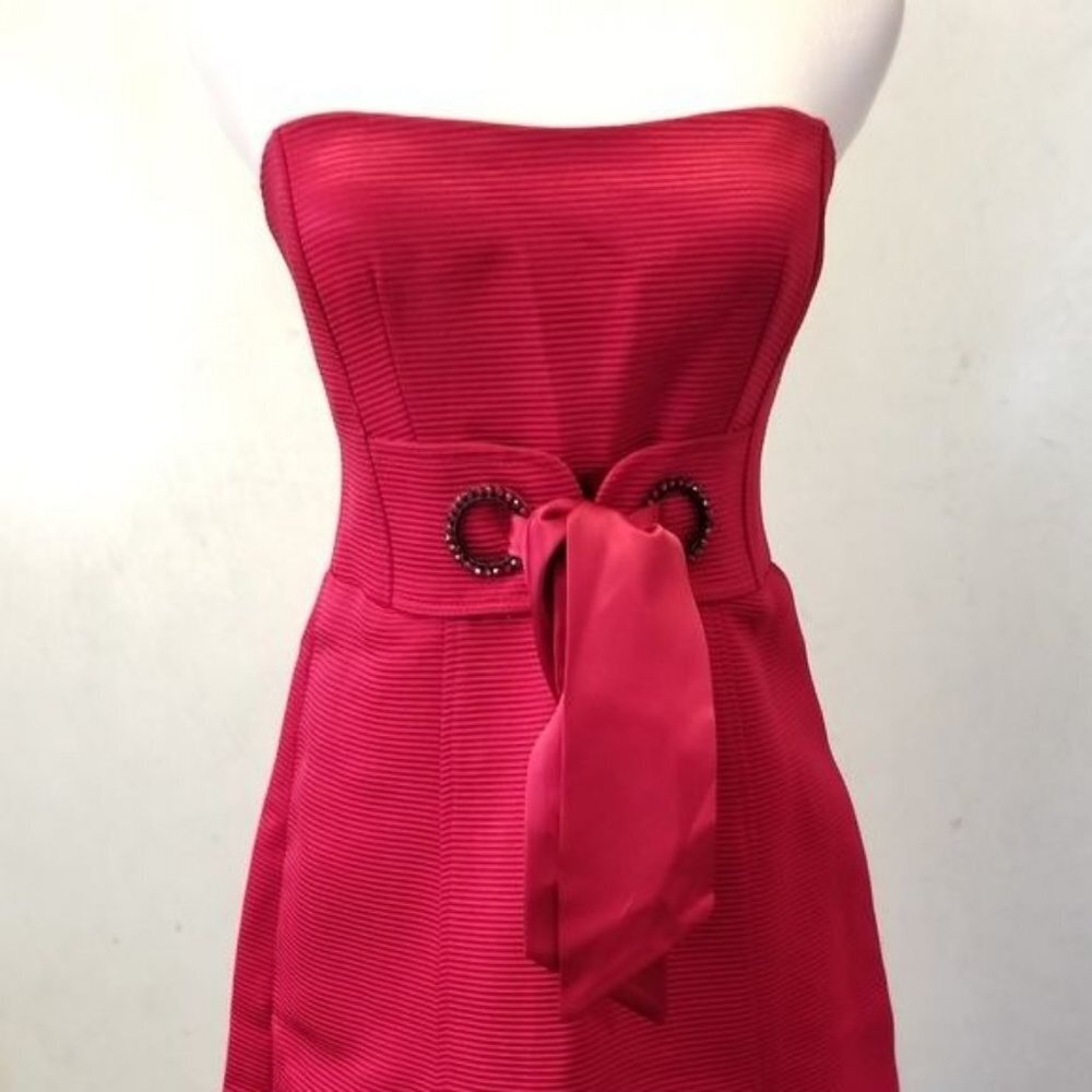Nanette Lepore tube top Rhinestone detail dress women's size 2 (259) - Picture 2 of 13